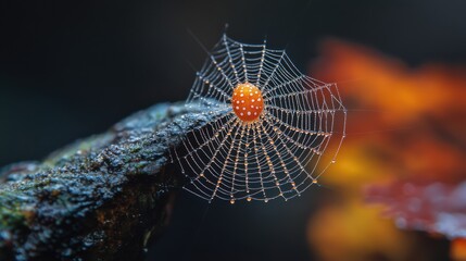 cobweb against black background