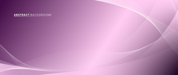 Poster - abstract background with a garais line pattern forming smooth and neat waves in purple and pink.