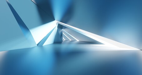 Poster - architecture background geometric arched interior 3d render