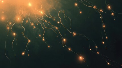 Leinwandbilder - Scientific visualization of brain activity with glowing neural pathways and electrical impulses reflecting nervous system function. Generative AI
