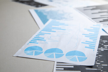 Wall Mural - Financial growth graphs on the desk. Business