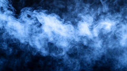 Poster - Blue smoke swirls, dark background, abstract design