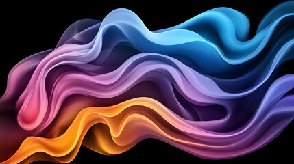 Canvas Print - Abstract colorful fluid wave design, perfect for website banners or presentations