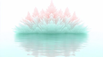 Aufkleber - Pastel explosion reflecting in calm water; abstract art for design