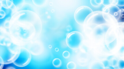 Wall Mural - blurred circle texture on light blue abstract background, blur effect, blur light, light color backg