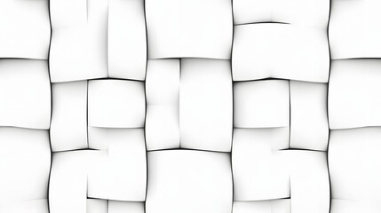 Poster - Texture of White Fabric Squares in a Woven Pattern Background