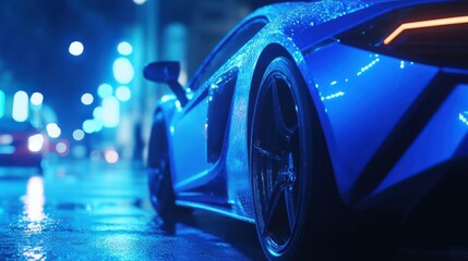 Poster - blue tech background