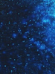 Poster - abstract background with blue dotted pattern and futuristic tech elements