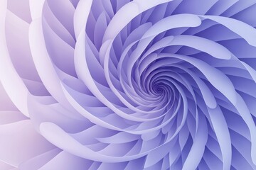 Poster - Abstract Swirling Pattern of Layered Purple Tones in a Spiral Design