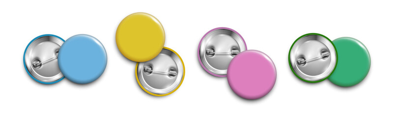 Poster - blank colored buttons badges