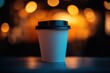 © Rahnumas - Empty Disposable Coffee Cup on a Table in a Cafe Setting