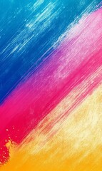 Wall Mural - Colorful diagonal brushstrokes background for design