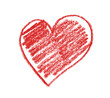 © rangizzz - Hand drawn crayon heart shape isolated on transparent background, png file