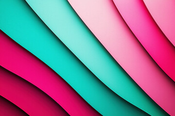 Poster - Vibrant gradient pattern blending bright pink and teal for a modern energetic design in sharp detail