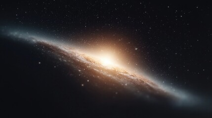 Wall Mural - galaxy edge, cosmic dust, bright core, space background, astronomy