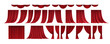 © vik_y - Realistic 3D Set of Red Velvet Theater Curtains Open and Closed Long and Short Top Borders Isolated on White Background