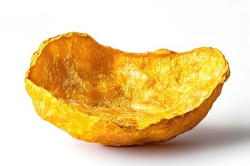 Poster - Golden Abstract Bowl on White Background Capturing Light and Shadow for Modern Art Display