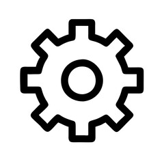Poster - Gear icon representing settings and mechanical adjustments for technology