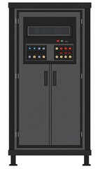 Fototapete - Industrial control panel with buttons, switches, and vents for power management