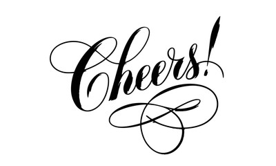 Aufkleber - Cheers Congratulate Appreciation quotes Calligraphy & Vintage Typography Stylish Script Lettering 