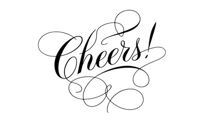 Aufkleber - Cheers Congratulate Appreciation quotes Calligraphy & Vintage Typography Stylish Script Lettering 