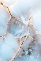 Poster - The detailed close-up reveals frozen water with subtle cracks and clear reflections, offering a clean and modern aesthetic perfect for branding and design