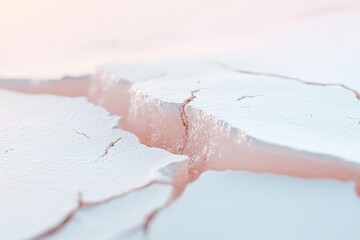 Poster - Frozen water glistens with soft reflections and delicate cracks, creating a tranquil and modern atmosphere, ideal for showcasing minimalist design and branding elements