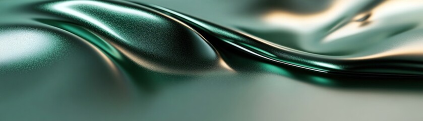 Poster - The metallic green backdrop features embossed shamrock patterns that create an elegant texture. Soft reflections enhance its sleek appearance, providing space for bold text