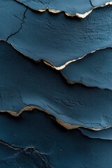 Poster - Layers of structural acrylic textures showcase deep navy, emerald, and burgundy tones enhanced by metallic gold hints, perfect for upscale branding and contemporary design