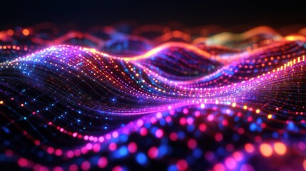 Poster - A mesmerizing array of fractal patterns glowing against a dark backdrop