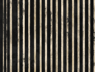 Aufkleber - vertical black and beige striped pattern with textured, vintage appearance. alternating stripes crea