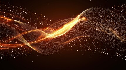 Fototapete - Dynamic abstract waves of light digital studio graphic design modern aesthetics close-up view energy concept