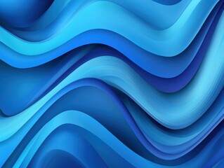 Poster - Exquisite Deep Blue Abstract Texture with Flowing Wavy Patterns