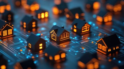 Poster - G wireless communication network connecting devices in a smart home.