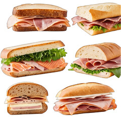 Wall Mural - ham and cheese sandwich