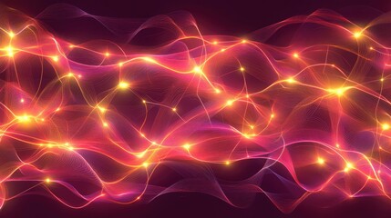 Poster - Abstract AI digital brain with interconnected nodes and glowing electric currents.