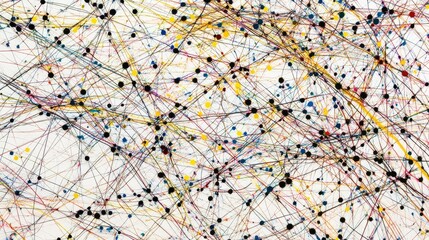 Poster - Abstract representation of computer networking with interconnected digital nodes.