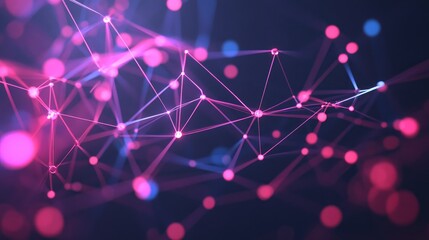 Poster - Advanced server networking with digital lines and futuristic technology.