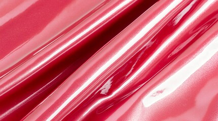 Sticker - Abstract Glossy Pink Vinyl Material with Bright Highlights and Folds for Fashion and Design Use.