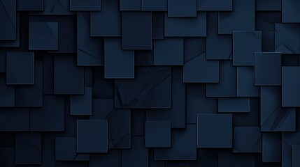 Poster - Abstract Dark Blue Square Pattern Background