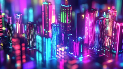 Poster - Smart city networking concept with real-time data transmission.