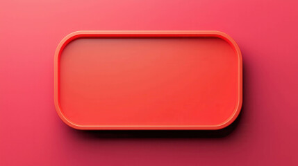 Poster - Bright Red Pastel Rectangular Panel Suspended on a Soft Pink Background for Creative Design