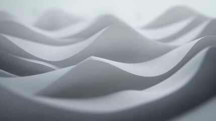 Poster - Abstract close-up reveals soft swirling white textures with subtle glowing accents, forming a dreamlike minimalist backdrop perfect for creative projects