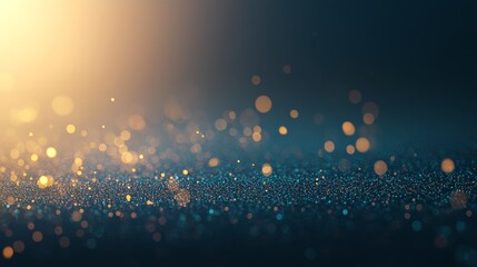 Fototapete - A vibrant web of glowing blue data particles against a dark gradient features faint lines connecting them, leaving space for text