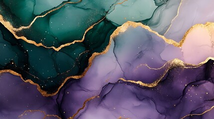  Abstract background with green and gray color marble texture