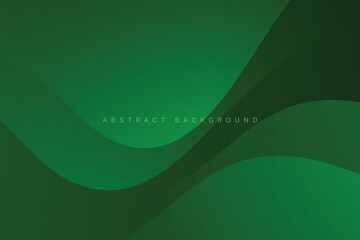 Wall Mural - dark abstract background simple green curve vector element concept