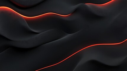 Wall Mural - Dark abstract waves, glowing lines, background texture