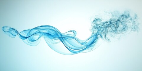 Poster - Abstract Flowing Blue Forms. Smooth Vector Art with Soft Highlights and Shadows, Bright Color