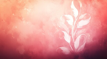 Canvas Print - Watercolor Floral Design, Pink Hues, Artistic Background