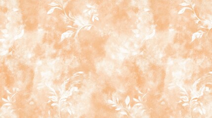 Poster - Watercolor Peach Floral Background Design